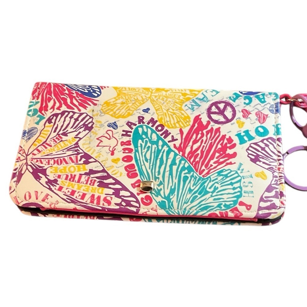 Vibrant Wristlet Wallet with Detachable Keychain - Picture 2 of 5
